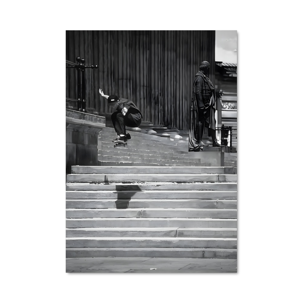 Poster Stairway to Tricks – affiche Skateboard
